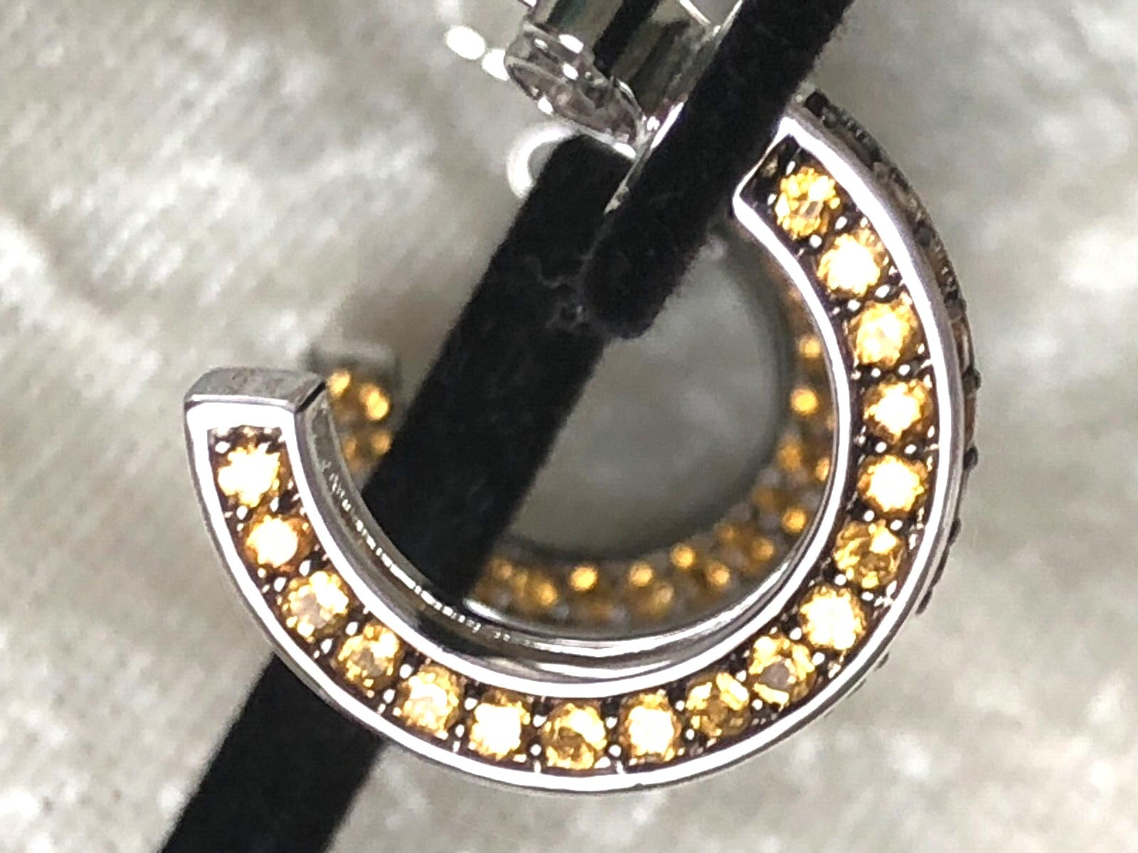 Sterling Silver Gemstone Hoop Earrings in Peridot, Citrine, or Blue Topaz M2040-22-image