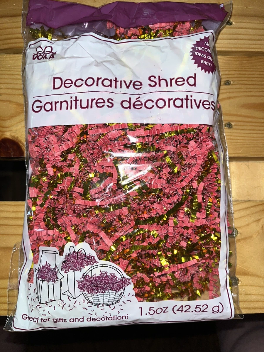 Viola! Pink Gold Decorative Crinkle Cut Paper Shredding Filler Bag