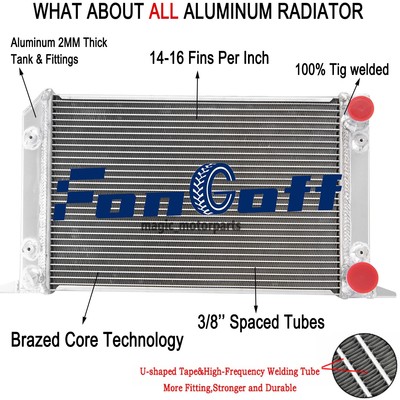 Aluminum 3-Rows Radiator Fit VW Scirocco/ Pro Stock Style Drag Racing Radiator