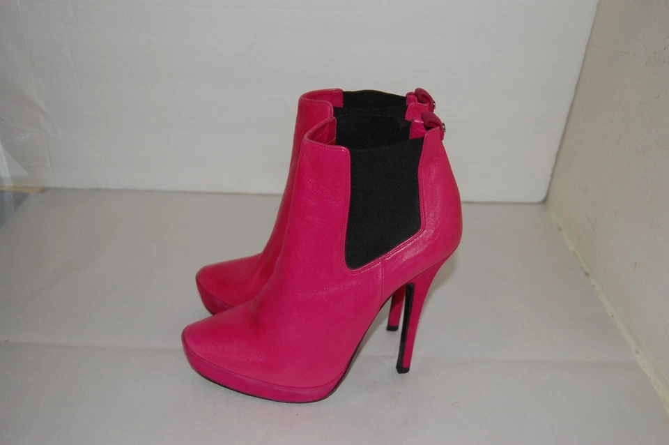 ITALY💕37.5/7 CESARE PACIOTTI HIGH HEELS PLATFROM Stretch LEATHER ANKLE BOOTS - Image 3 of 4