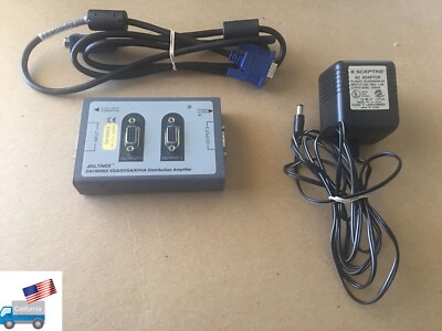 Genuine Altinex SVGA XVGA VGA PC Monitor Amplifier Converter RGBHV+Adapter/Cable