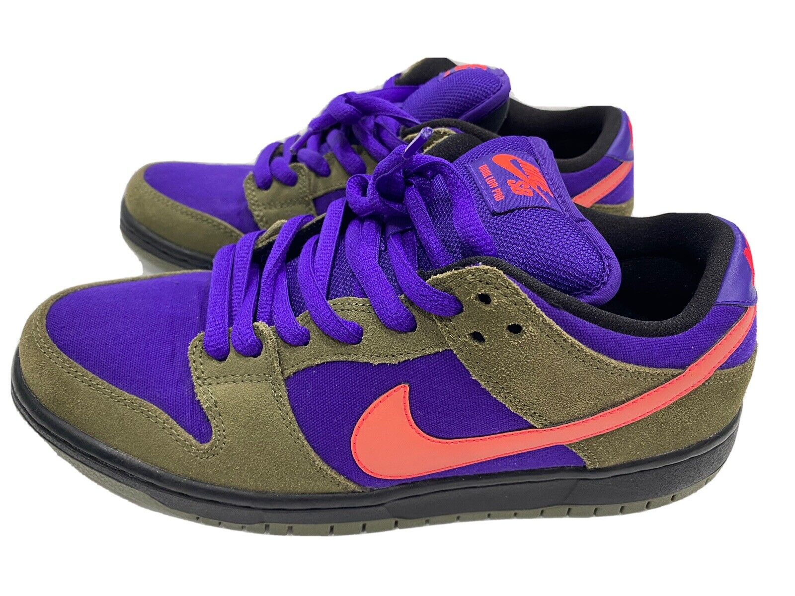 voorzetsel Op grote schaal Vriendin Nike dunk low pro SB Olive / Atomic Red / purple | eBay