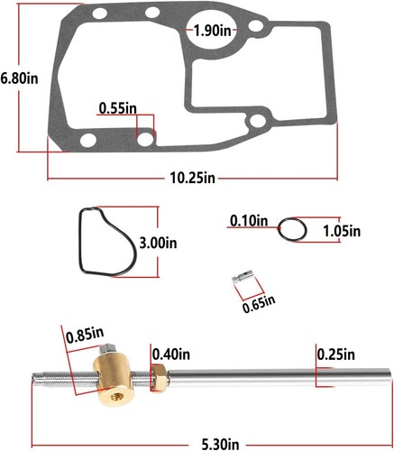 987661 Lower Shift Cable kit for 1988-1993 OMC Cobra Sterndrive, Sierra 18-2245 - Afbeelding 8 van 9