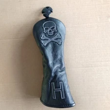 1x Premium PU Golf Hybrid Club Head Cover Rescue UT Cover Skull Headcover # H