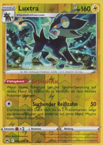 Luxtra 044/159 REVERSE HOLO Zenit des Rois Carte Pokémon Allemand - Photo 1/1