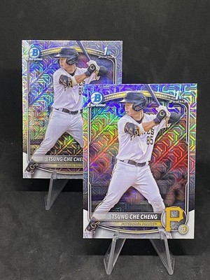 Tsung-Che Cheng 2 Mojo Refractor Card Lot 2025 Bowman 1st Rookie Card BCP-95