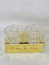MCM Set/2 Plastic Flower Frogs Flower Arranging Ikebana Candlestick Holder w/Box