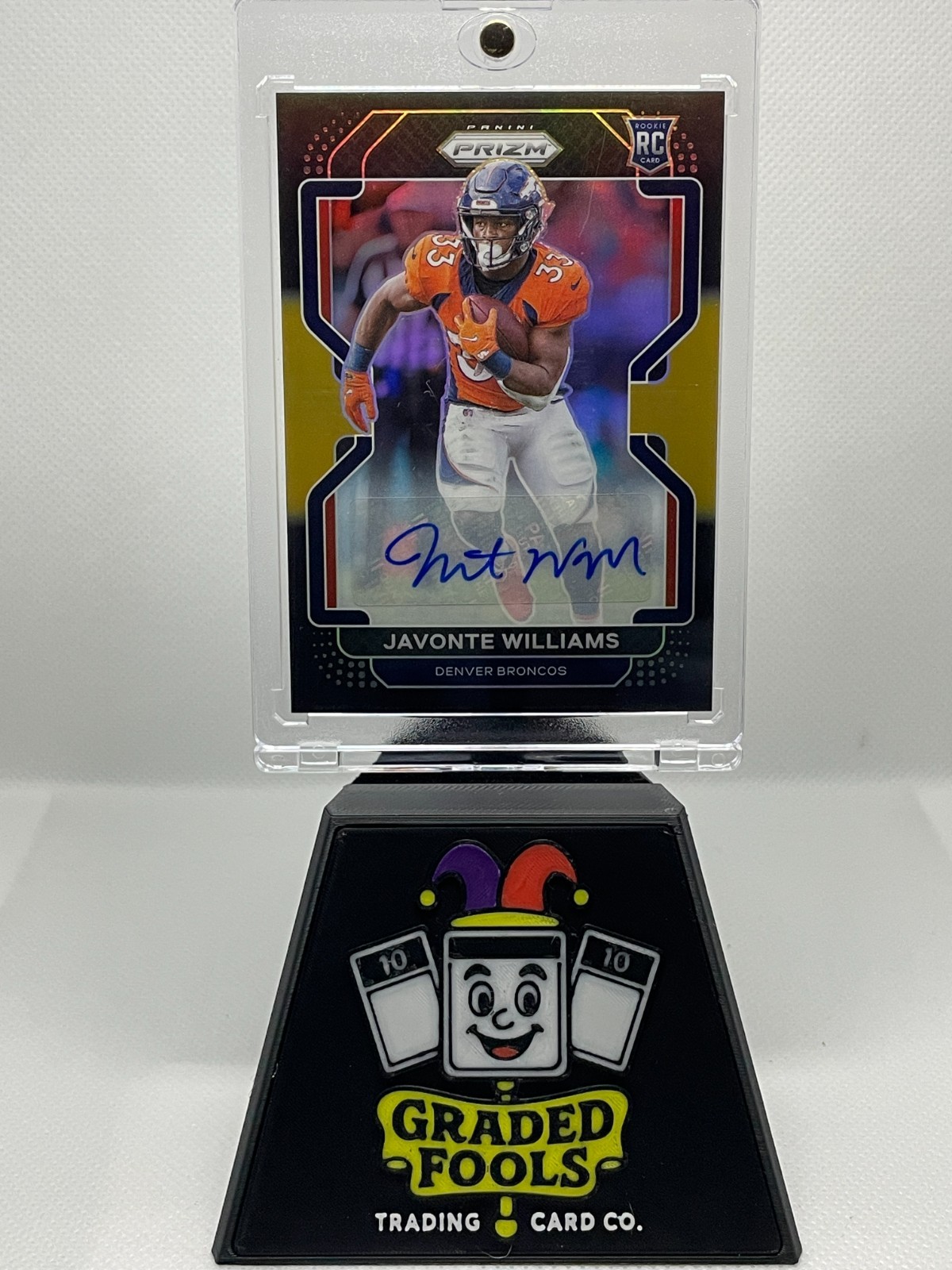2021 Panini Chronicles PB-23 - Javonte Williams - Prizm Black GOLD AUTO RC - /10