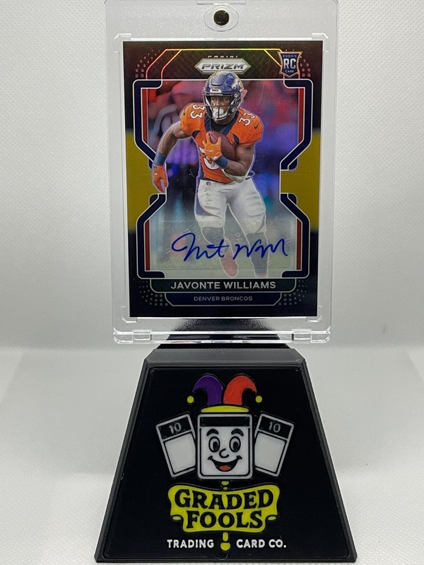 2021 Panini Chronicles PB-23 - Javonte Williams - Prizm Black GOLD AUTO RC - /10