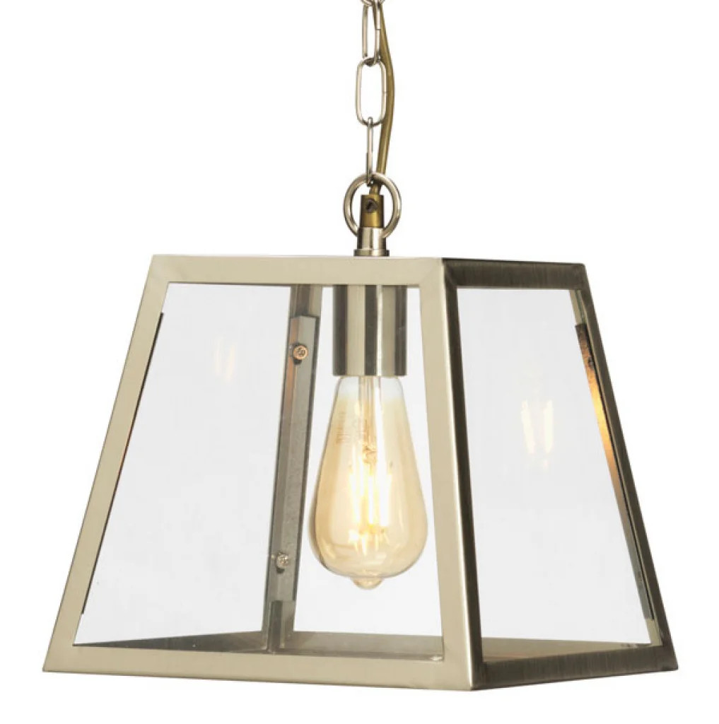 Ceiling Light Silver Riga 1 Antique Chrome Oaks Lighting 1524/1 AC