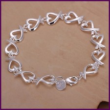 925 Sterling Silver Bracelets for Women Wedding Lady Cute Noble Pretty