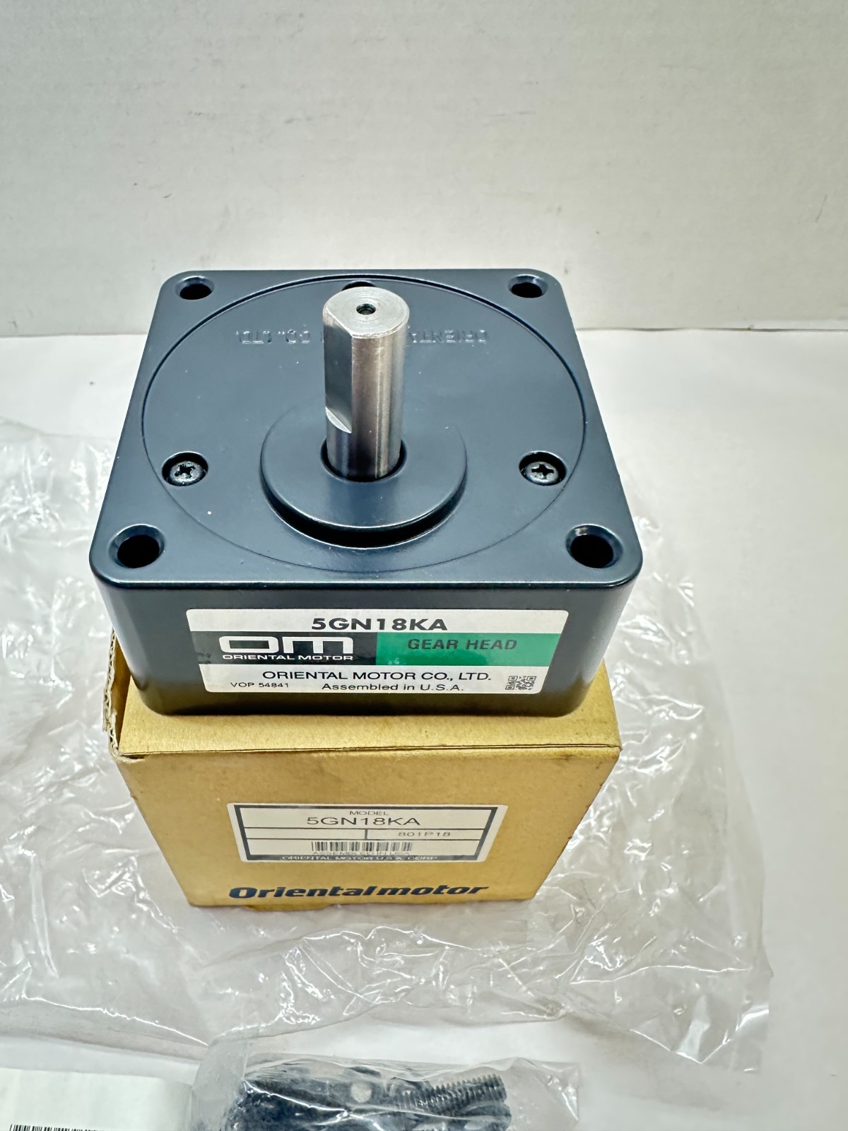 New Oriental Motor Co. 5GN18KA Gear Head, 18:1, 1/2" Shaft