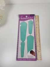 Scissorfobz Designer Scissor Sheaths Covers Value Pack of 4 Sea Green/ Teal NEW