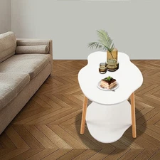 30kg/66.14 lbs End Table Modern Coffee Table 2 Tier Sofa Table 3 Colors Optional