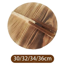 Wooden Wok Lid Pan Lid Wok Cover Kitchen Tool Round Home Household Pot Cover