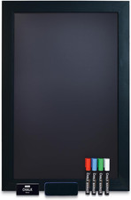 Magnetic Wall Chalkboard, Extra Large Size 20" X 30", Wood Frame, Chalkboard Sig