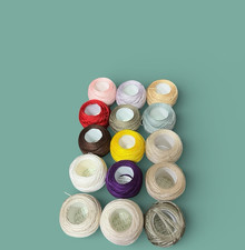 15 Balls DMC Craft Thread Embroidery 100 Cotton Multicolor Size 8 - 12 Crochet