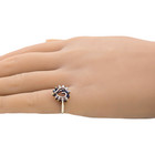 ESTATE SOLID 10K YELLOW GOLD BLUE SPINEL NATURAL DIAMOND HEART RING SIZE 4 #8075 — photo 5
