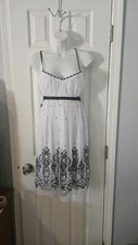 New Teeze Me White bojo Sundress With Sequin Embellishments Size M 