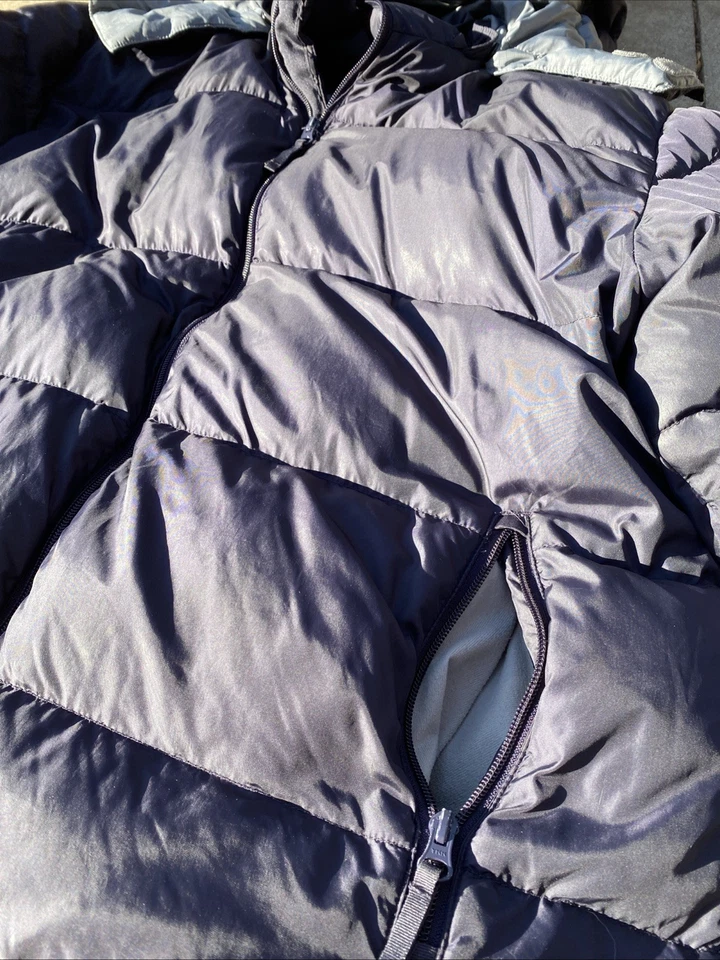 Chaqueta Lands End Para Hombre Grande Azul Puffer Plumón de Ganso Aislada Ver Descripción Foto 4 de 4