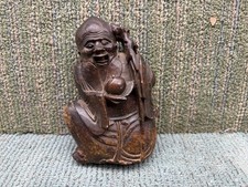 IMPRESSIVE CHINESE CARVED WISE MAN SOAPSTONE SCULPTURE