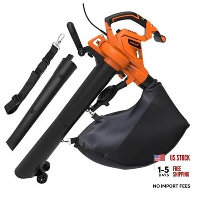 3-in-1 Electric Leaf Blower Vacuum & Mulcher Corded 500 CFM 200 MPH | Corded