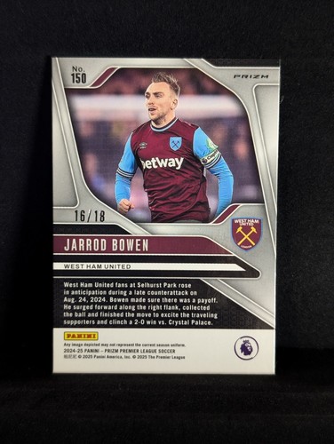 🔥Jarrod Bowen West Ham United 2024-25 Panini Prizm Lotus Flower Breakaway /18 - Bild 2 von 2