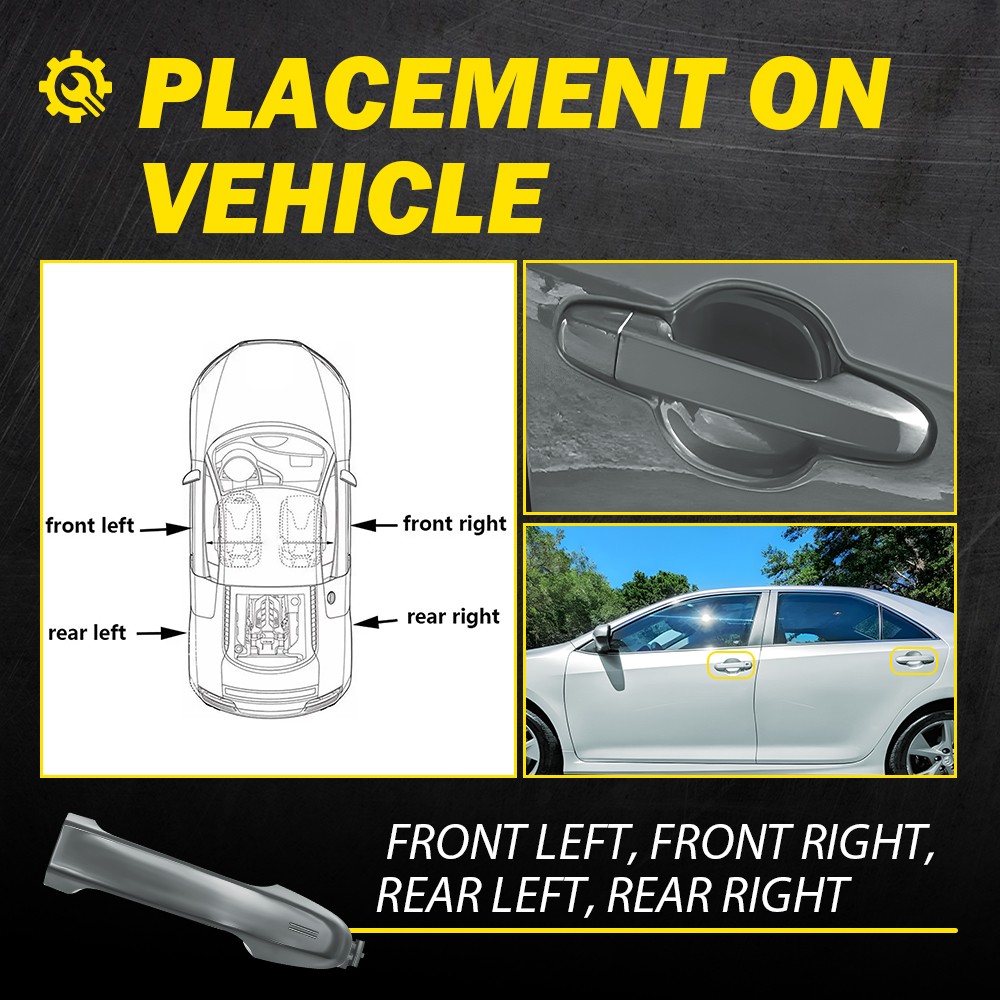 Exterior Door Handle Front Rear for Toyota Camry 2012-17 Left