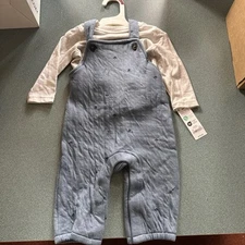 NEW NWT Carters Boys 6 Months Adorable Knit Overall Pant Set