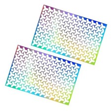 Car Rear Tail Light Stickers, 18.9" x 11.81" Honeycomb 2 PCS Multicolored