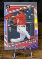 ⚾️ 2021 Panini Chronicles Clearly Donruss Purple Bookend 1/25 Juan Soto #5