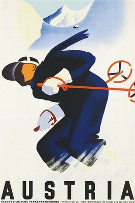 364949 Austria Wien Skiing Ski Travel Art Decor Wall Print Poster