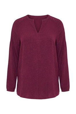 Studio Untold Damen große Größen Tunika A Linie Krepp 3 4 Puffärmel 839665