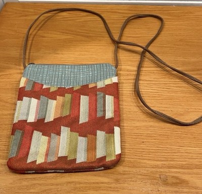 Maruca handmade crossbody bag boulder colorado color block orange multi