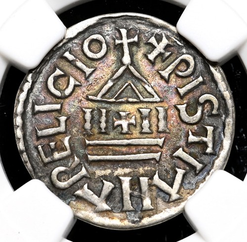 FRANCE, Carolingian. Louis the Pius, 814-840. Silver Denier, NGC XF45
