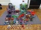 Large lot Vintage Heman MOTU playsets, vehicles, figures, and weapons NEAR MINT