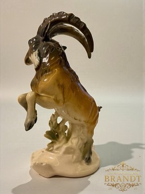 Karl ENS Steinbock mit Salamander   Porzellanfigur Thüringen   ca. 17 cm
