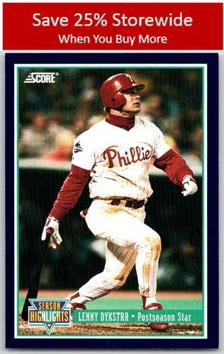 1994 Score Lenny Dykstra #624 card