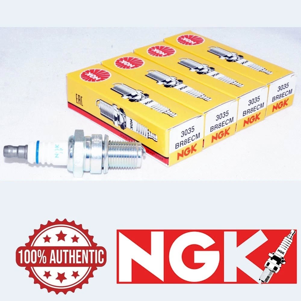 NGK 3035 Spark Plugs BR8ECM - Pack of 4