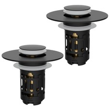 2 Pack 3 in 1 Bathroom Sink Drain Strainer, Universal Pop Up Stopper with Rem...