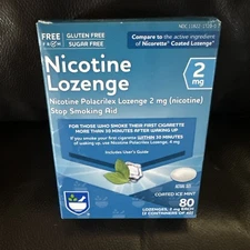 Rite Aid 2mg Coated Ice Mint Nicotine Lozenge 80ct Sugar Free Exp. 12/25
