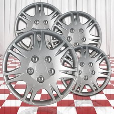 Silver Rattler Style 15in Wheel Cover Hubcaps Abs