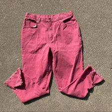 Vintage 90s Gitano Jeans pink high rise zipper ankle mom 34