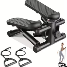 Mini Stepper Machine w/ Resistance Bands 300lbs Compact Home Cardio Stair Steppe