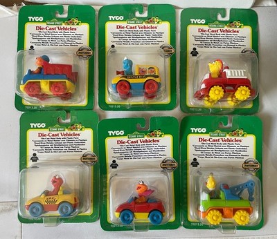 Set 6 neu versiegelt kartoniert 1997 Sesamstraße Die Cast Fahrzeug Tyco Matchbox