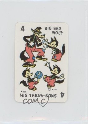 1946 Russell Games Disney Donald Duck Card Game Red Back The Big Bad Wolf 00hi