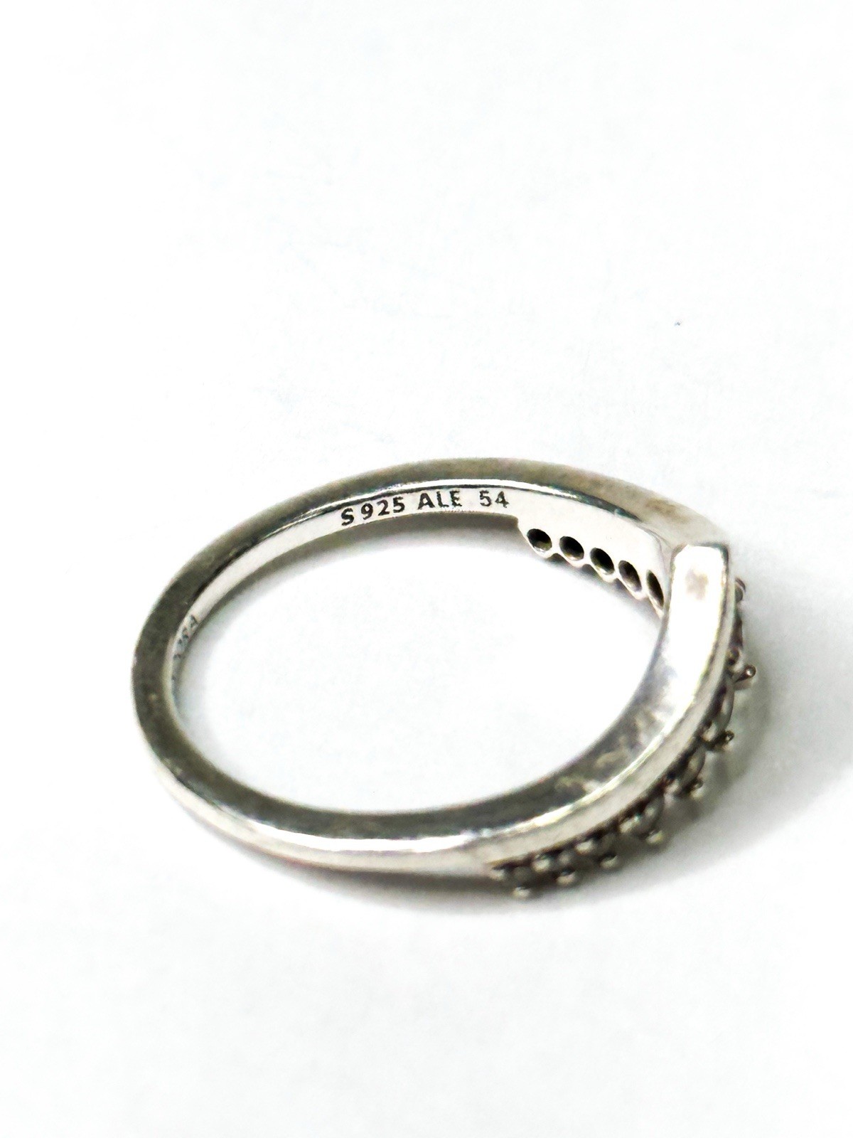 PANDORA PRINCESS WISHBONE STACKABLE RING SIZE 7 S… - image 7