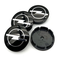 4x 56mm Für Opel Logo Nabendeckel Auto Felgendeckel Emblem Nabenkappen Schwarz