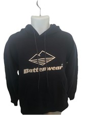 Unisex Battenwear Hoodie Drawstring   Good Condition Navy one through pocket 