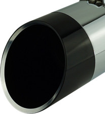 KHROME WERKS Edge Replacement End Cap for 4-1/2" Mufflers - Black, Part 200714P